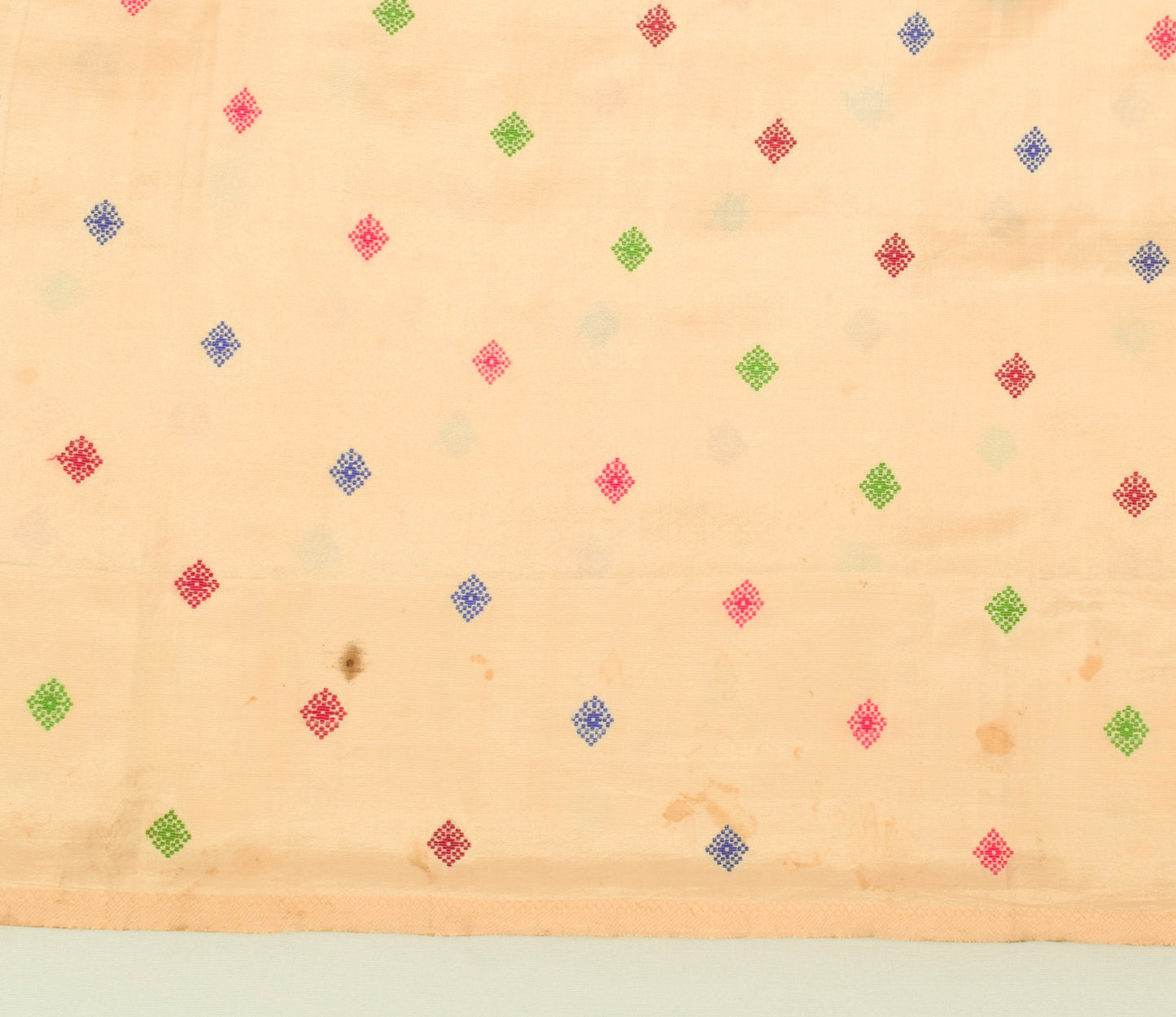 Sushila Vintage Pure Silk Sari Beige Assam Mekhela Chador Kashvi Alluring Saree