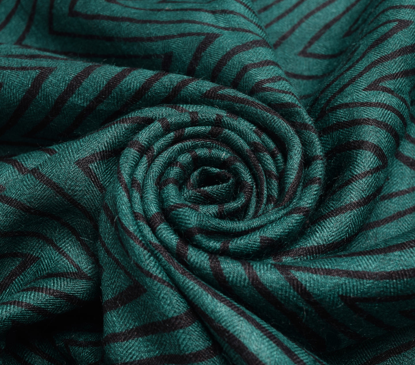 Sushila Vintage Teal Green Branded Saree 100% Pure Woolen Woven Soft Sari Fabric