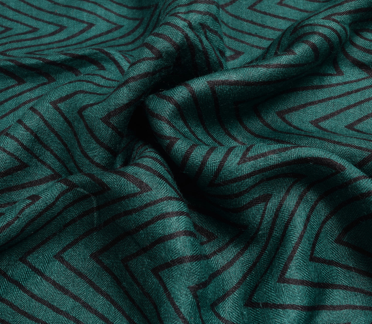 Sushila Vintage Teal Green Branded Saree 100% Pure Woolen Woven Soft Sari Fabric