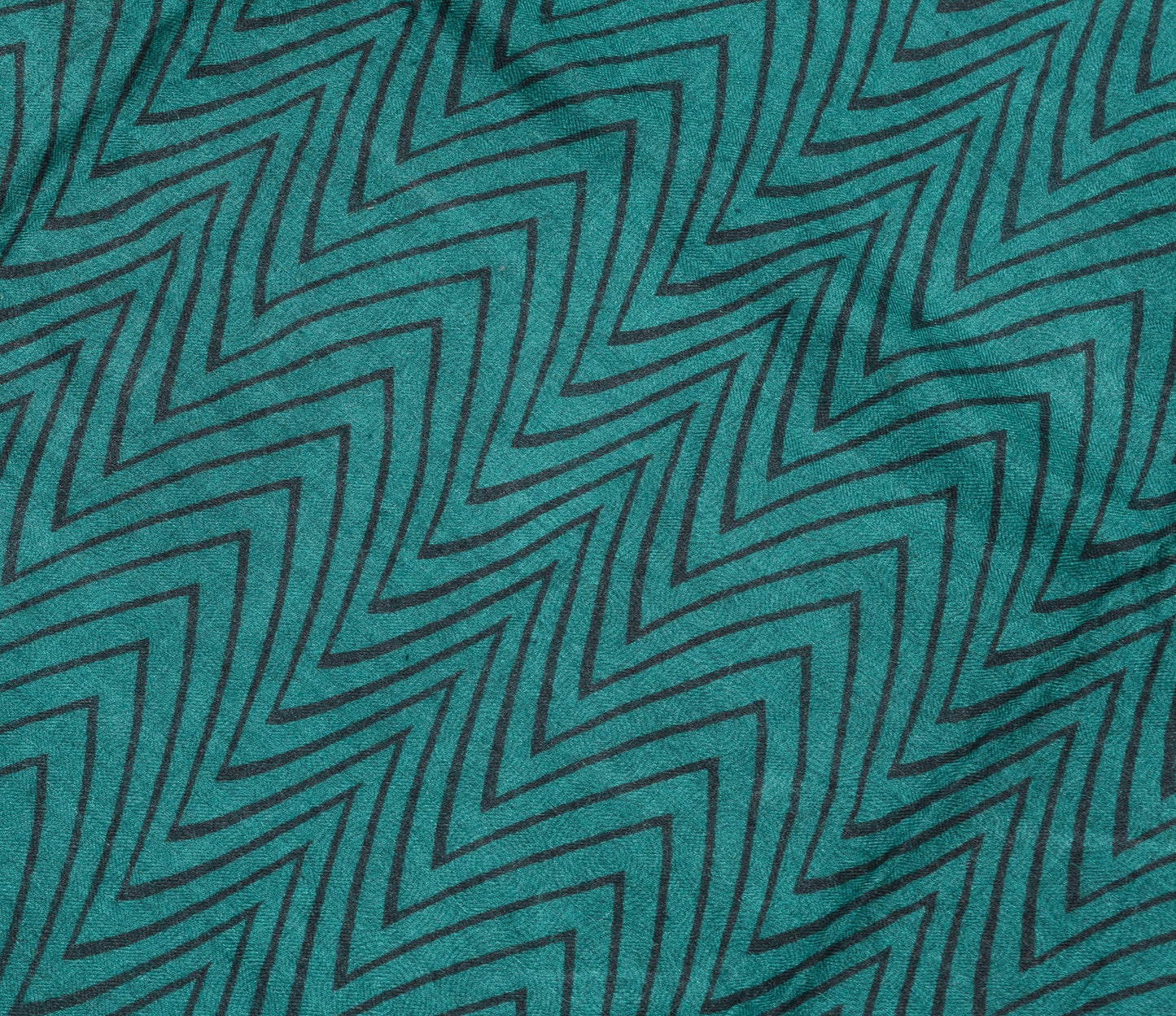 Sushila Vintage Teal Green Branded Saree 100% Pure Woolen Woven Soft Sari Fabric