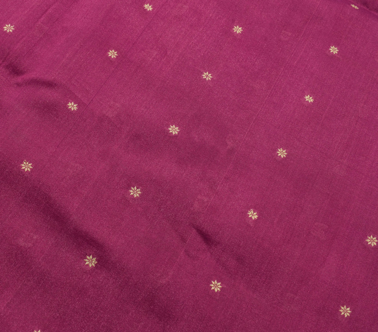 Sushila Vintage Dark Magenta Saree 100% Pure Silk Woven Dual Tone Sari Fabric