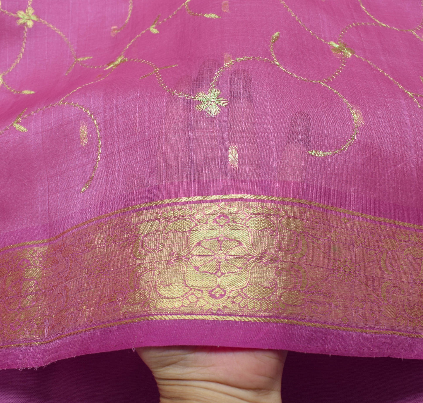 Sushila Vintage Light Purple Saree 100% Pure Silk Zari Woven Floral Sari Fabric