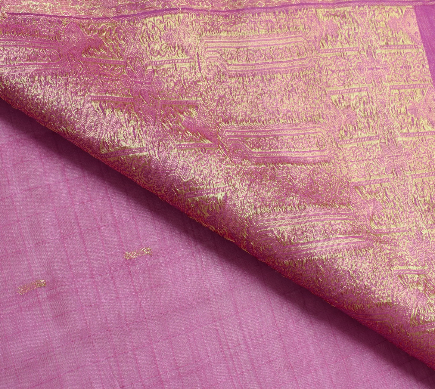 Sushila Vintage Light Purple Saree 100% Pure Silk Zari Woven Floral Sari Fabric