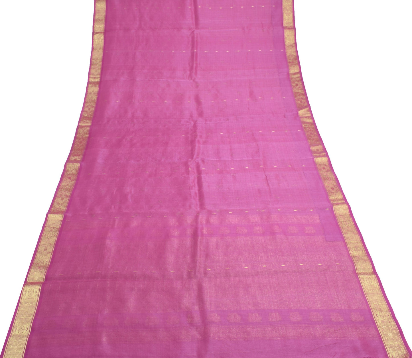 Sushila Vintage Light Purple Saree 100% Pure Silk Zari Woven Floral Sari Fabric