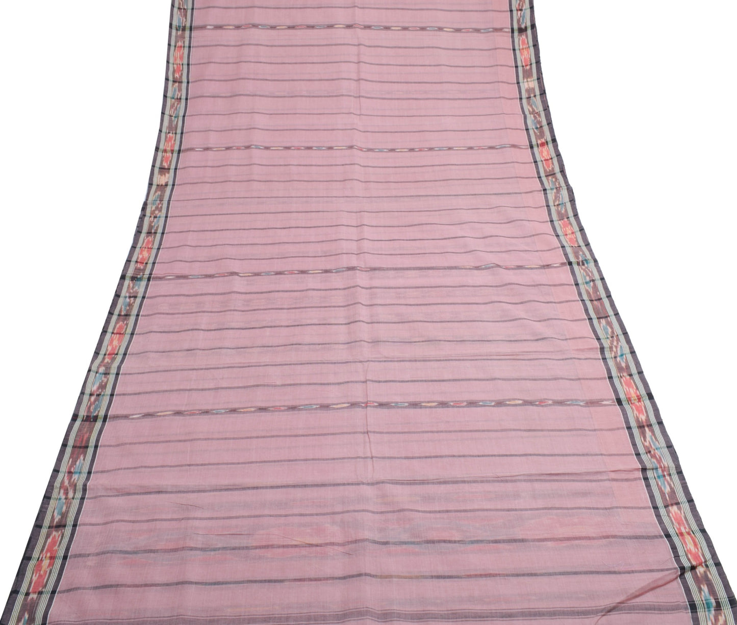 Sushila Vintage Mauve Saree Hand Woven Odisha Ikat Patola Cotton Sari Fabric