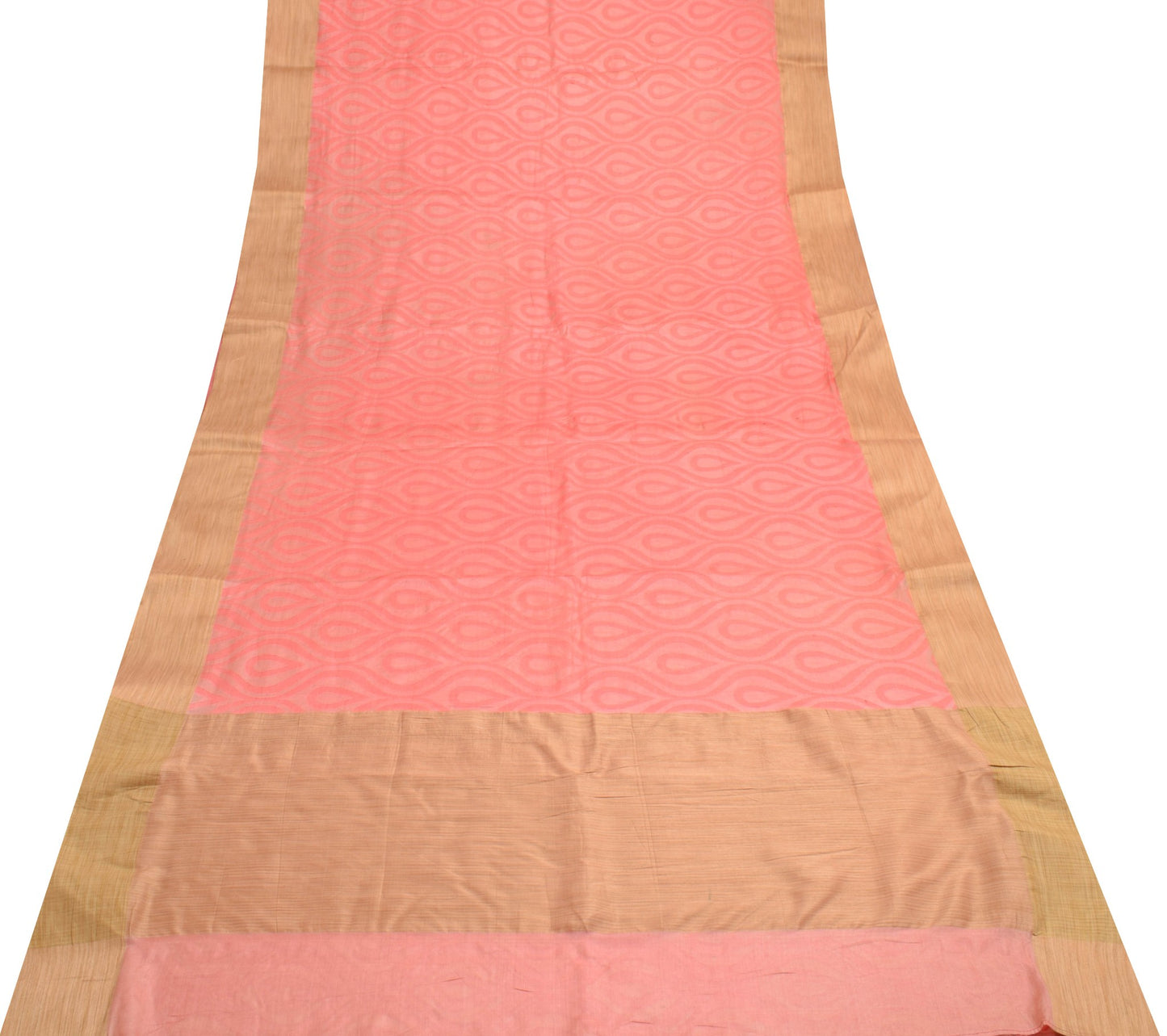 Sushila Vintage Pink Saree 100% Pure Tussar Silk Woven Daily Wear Sari Fabric