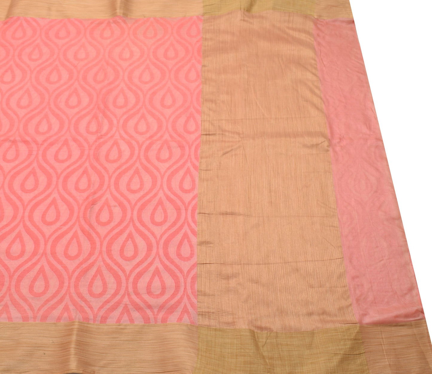 Sushila Vintage Pink Saree 100% Pure Tussar Silk Woven Daily Wear Sari Fabric