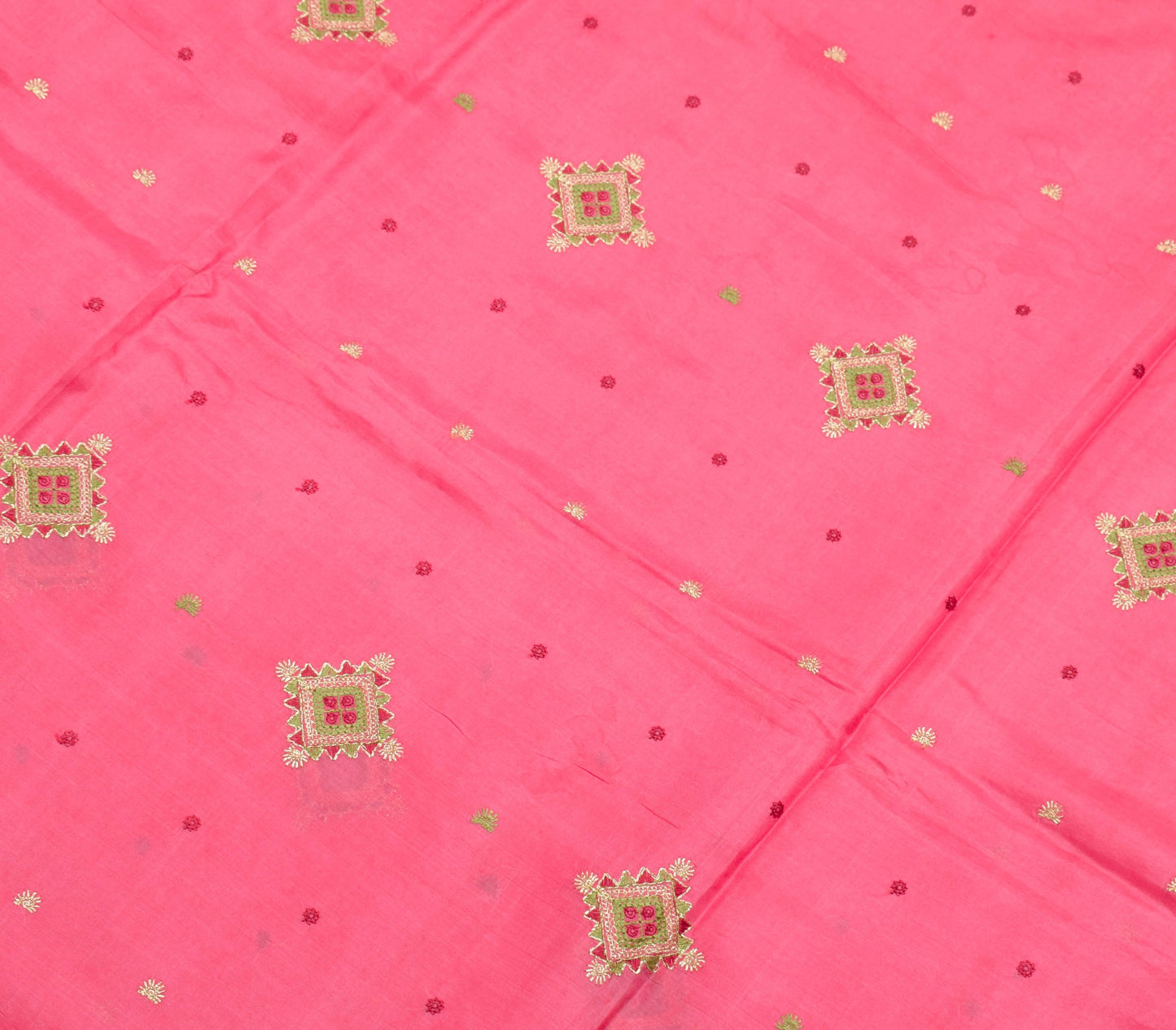 Sushila Vintage Mysore Silk Sarees Beautiful Zari Border Pink Soft Sari Fabric