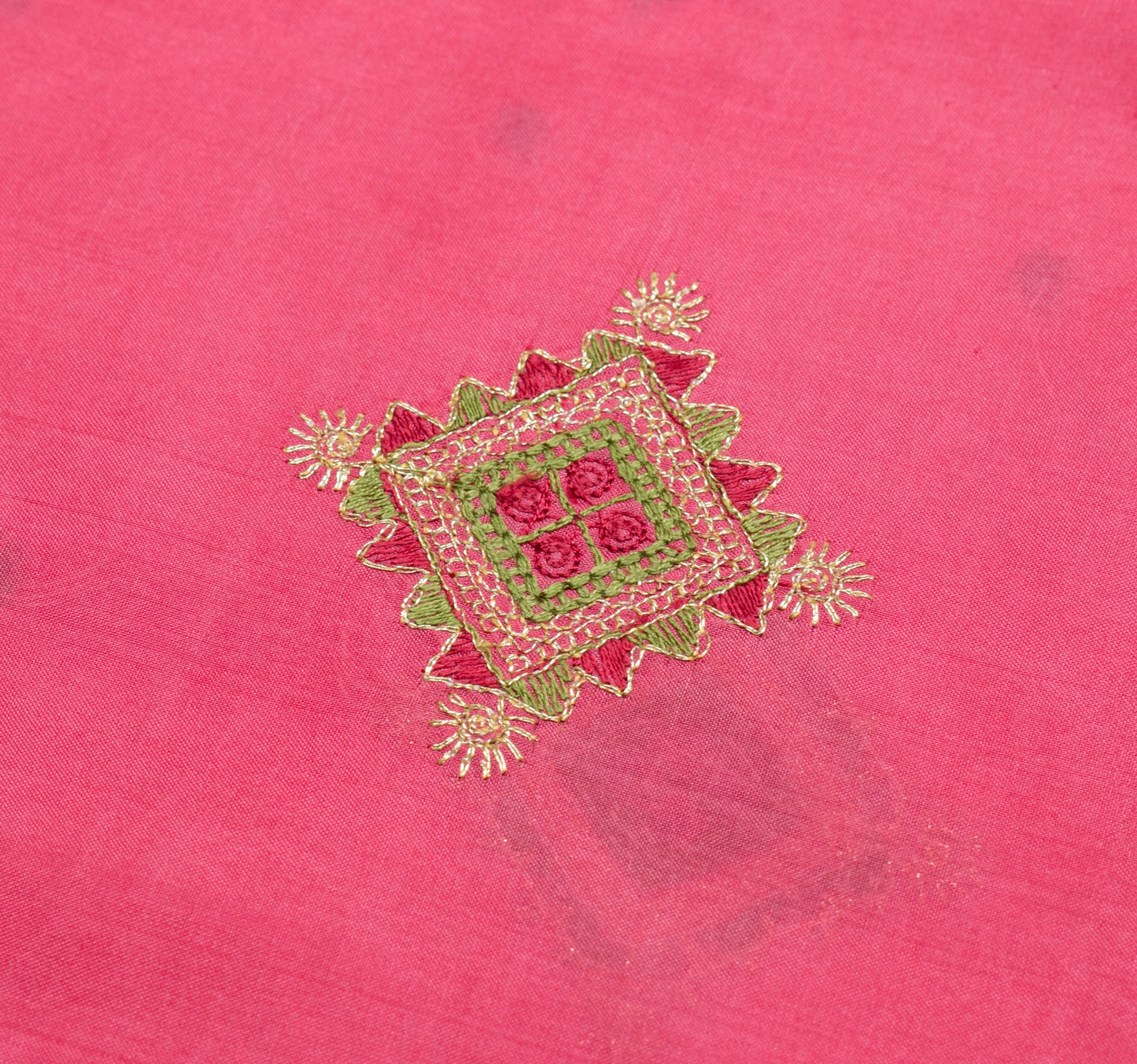 Sushila Vintage Mysore Silk Sarees Beautiful Zari Border Pink Soft Sari Fabric