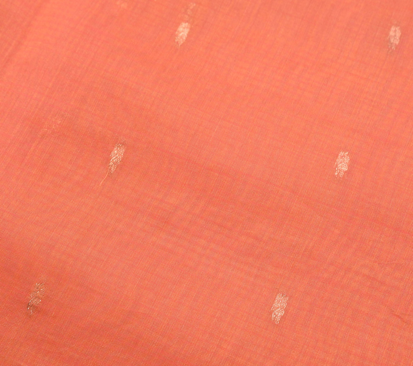 Sushila Vintage Orange Saree 100% Pure Silk Plain Body Zari Border Sari Fabric