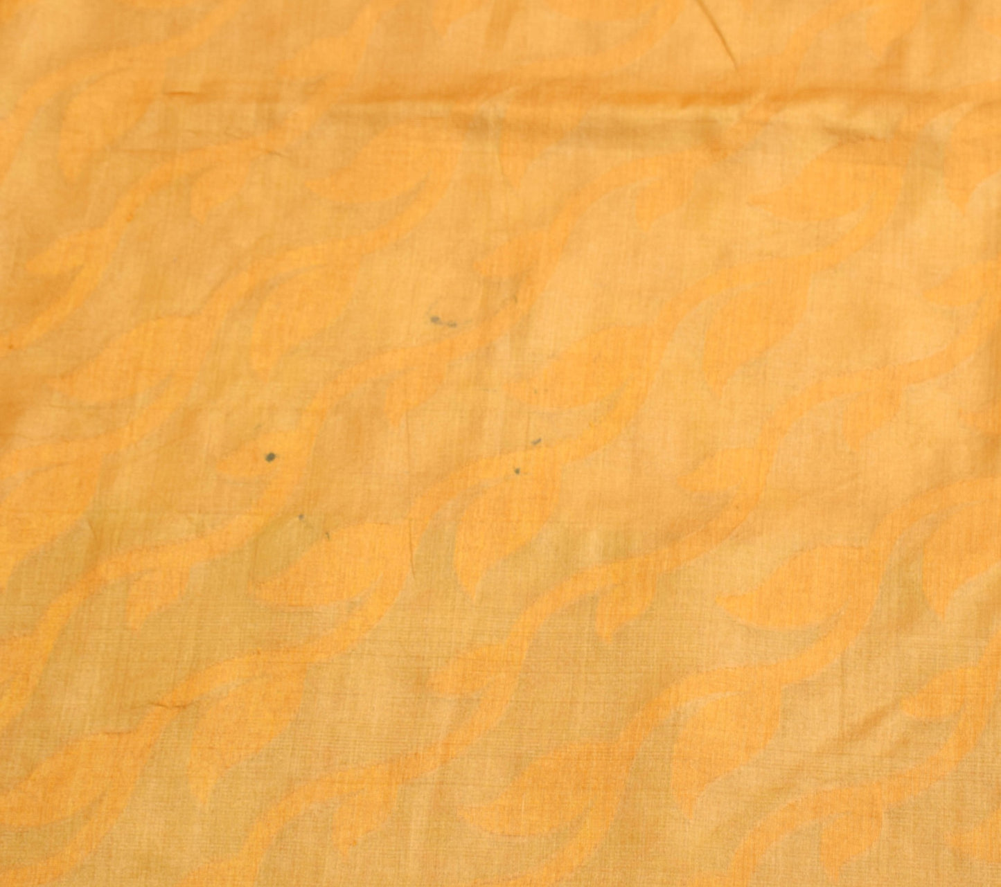 Sushila Vintage Mustard Saree 100%Pure Tussar Silk Woven Casual Wear Sari Fabric