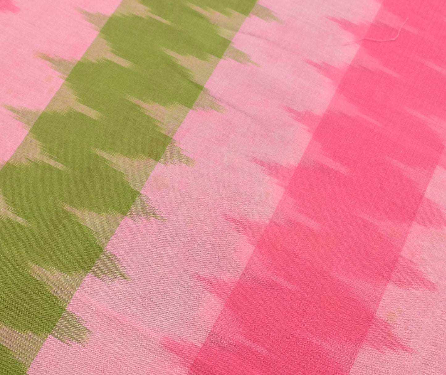 Sushila Vintage Pink Saree Hand Woven Ikat Patola Sari Pure Cotton Craft Fabric