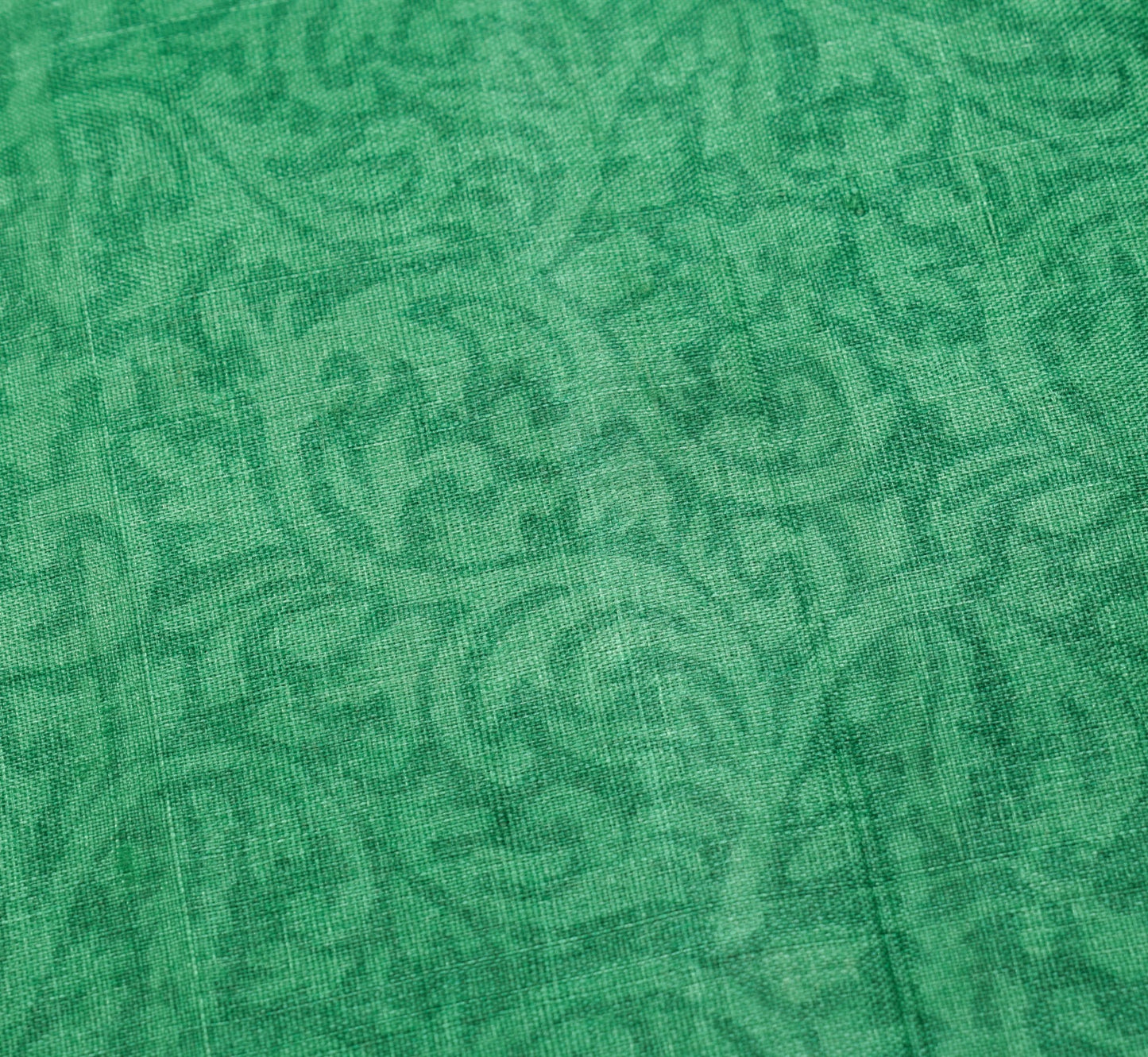 Sushila Vintage Pure Tussar Silk Saree Hand Block Printed Green Soft Sari Fabric