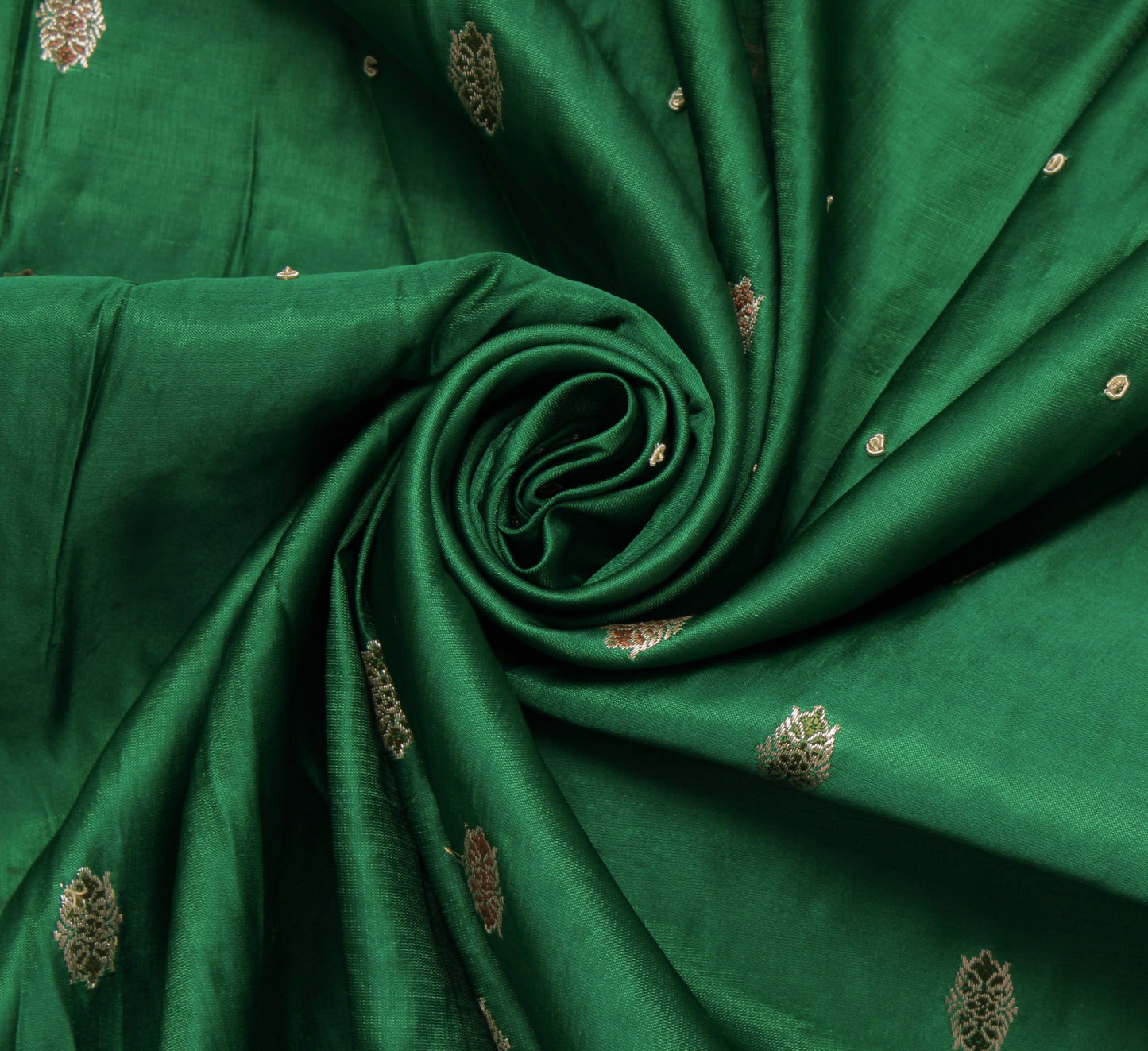 Sushila Vintage Heavy Saree Pure Satin Silk Banarasi Brocade Woven Sari Fabric