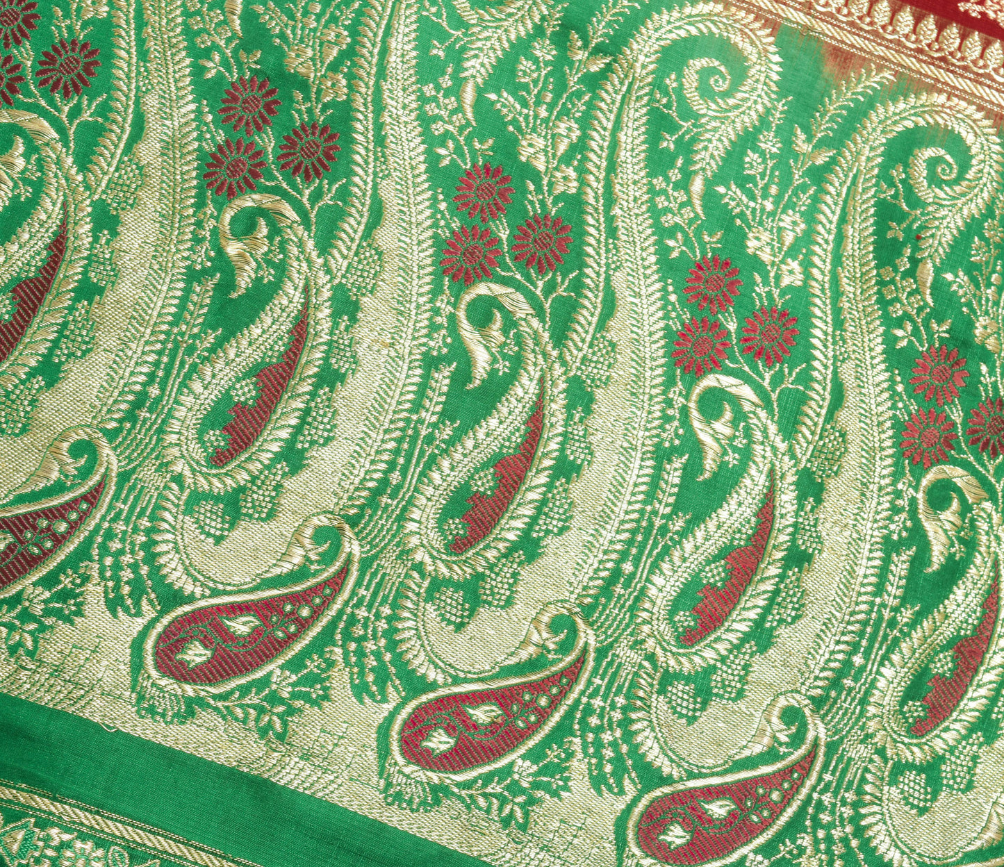 Sushila Vintage Heavy Saree Pure Satin Silk Banarasi Brocade Woven Maroon Fabric