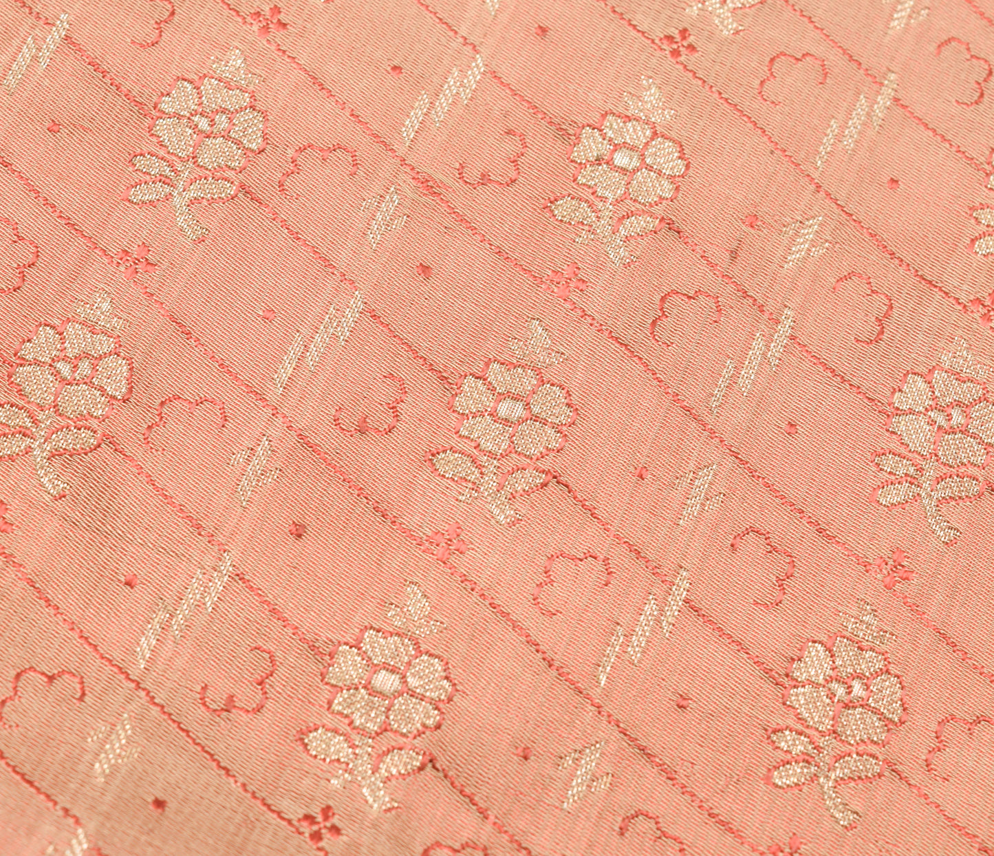 Sushila Vintage Heavy Saree Pure Satin Silk Banarasi Brocade Woven Sari Fabric