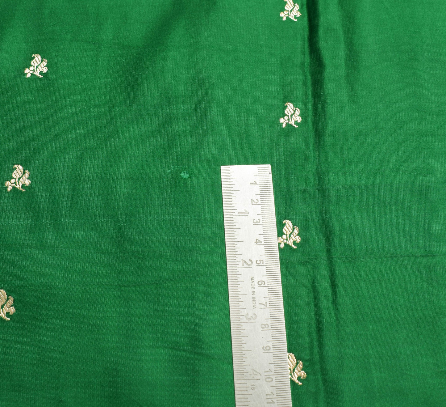 Sushila Vintage Heavy Saree Pure Satin Silk Banarasi Brocade Woven Green Fabric