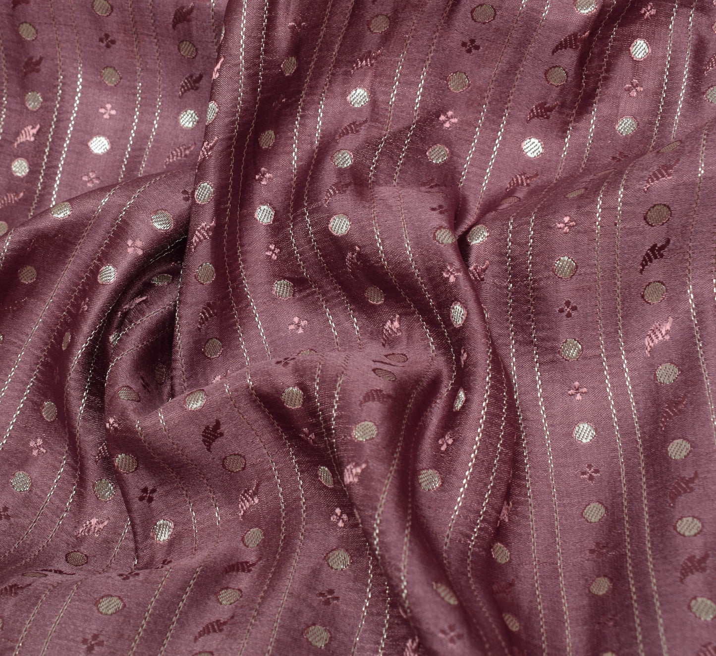 Sushila Vintage Heavy Banarasi Sari Traditional Mauve Satin Silk Zari WovenSaree