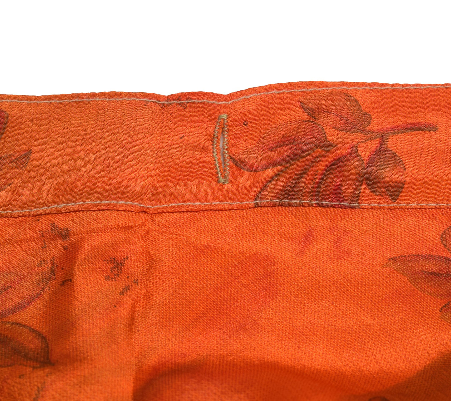 Sushila Vintage Silk Saree Magic Wrap Reversible Skirt Beach Dress Orange Boho