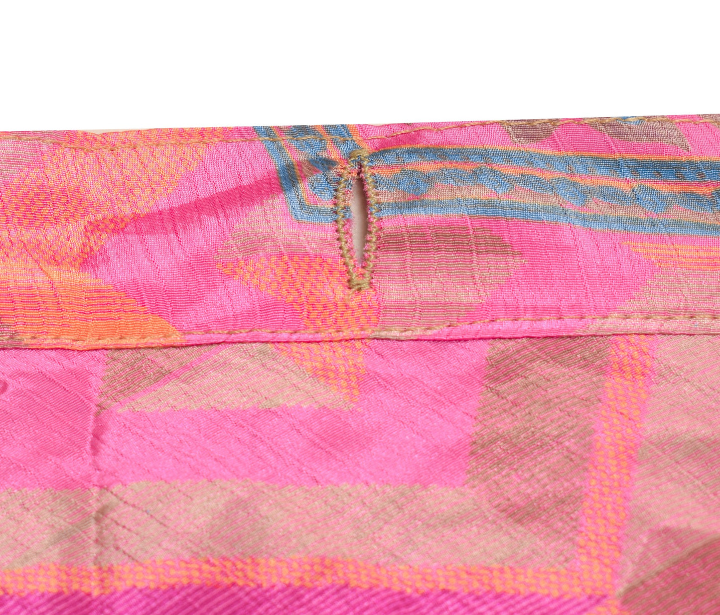 Sushila Vintage Pink Art Silk Saree Magic Wrap Reversible Skirt Beach Dress Boho