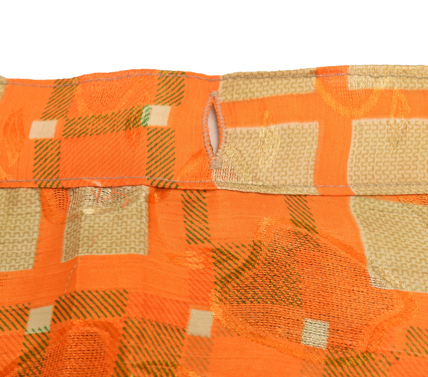 Sushila Vintage Art Silk Saree Magic Wrap Reversible Skirt Orange Beach Dress