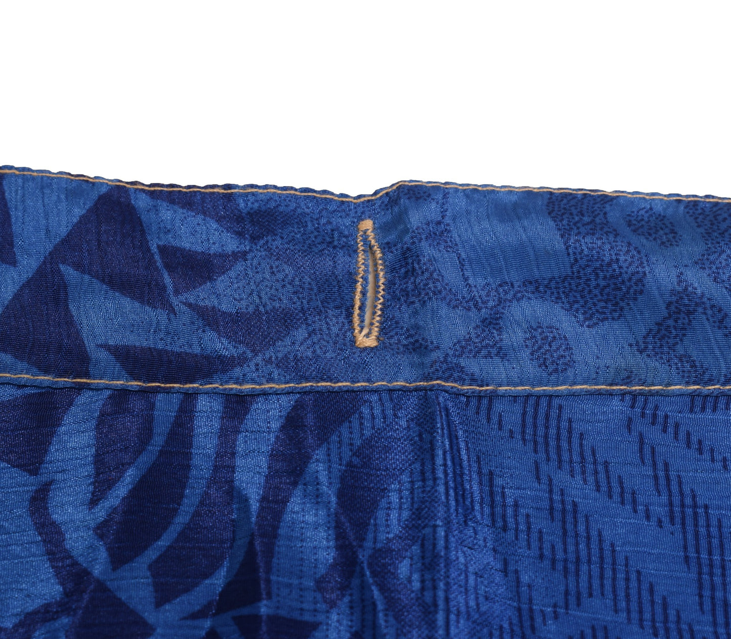 Sushila Vintage Blue Silk Saree Magic Wrap Reversible Skirt 2 Layer Beach Dress