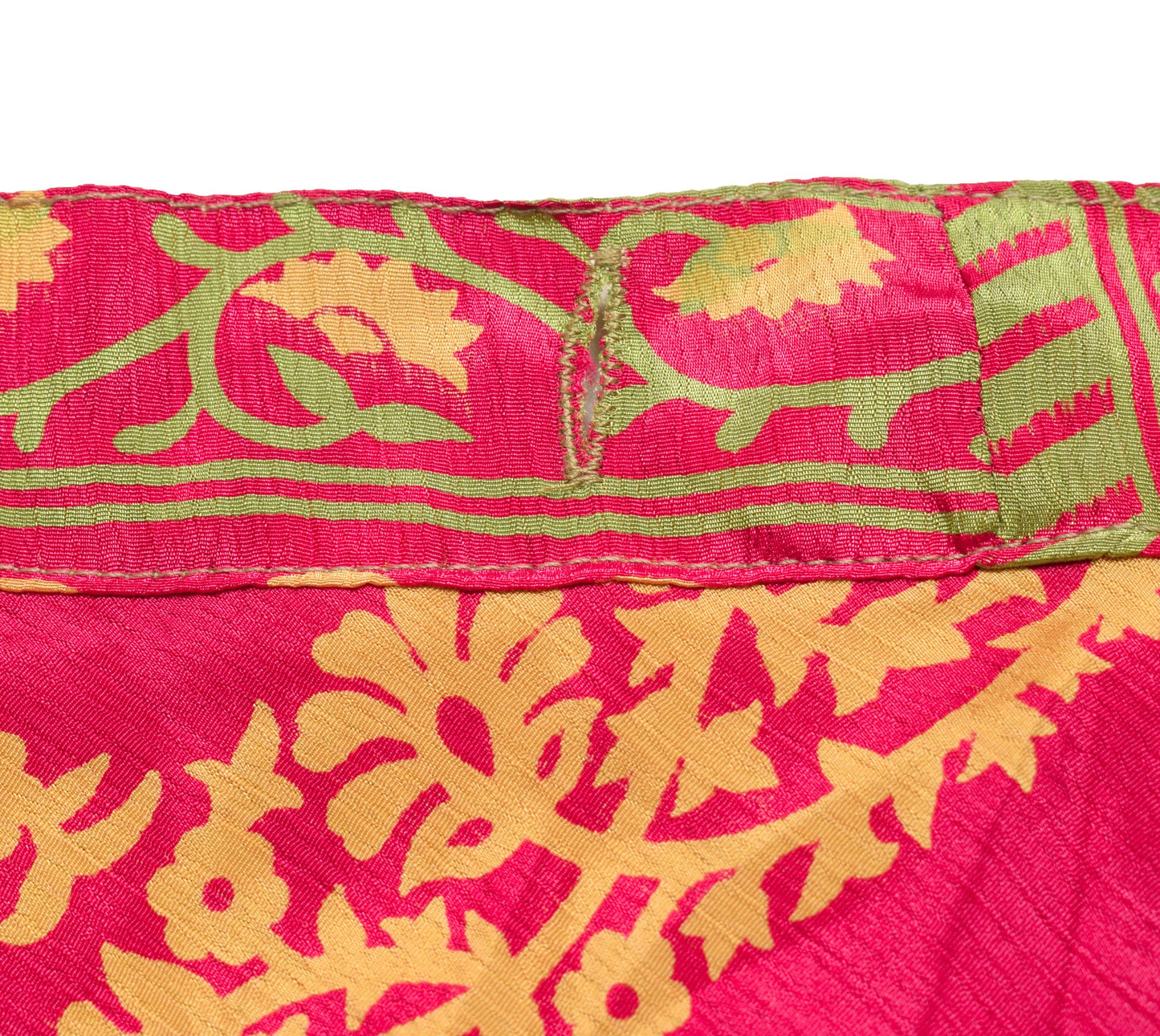 Sushila Vintage Magenta Silk Saree Magic Wrap Reversible Skirt Beach Dress Boho