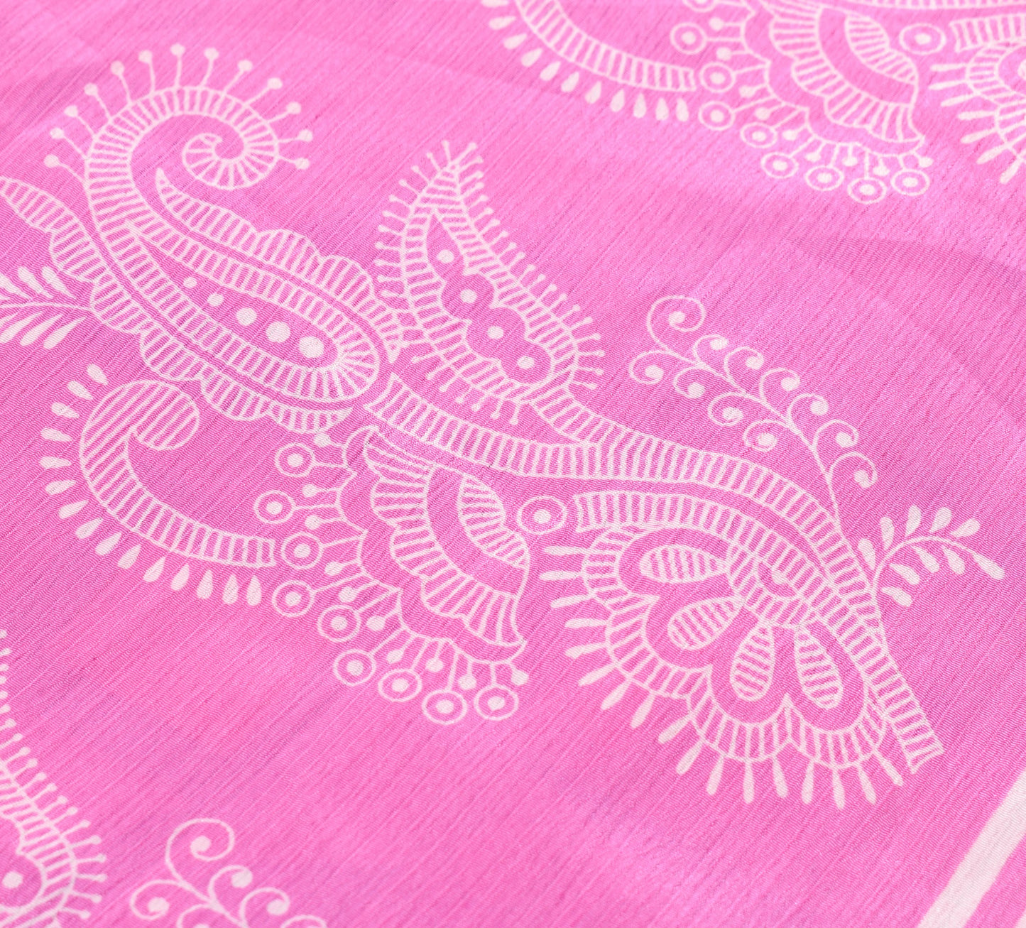 Sushila Vintage Pink Art Silk Saree Magic Wrap Reversible Skirt Beach Dress Boho