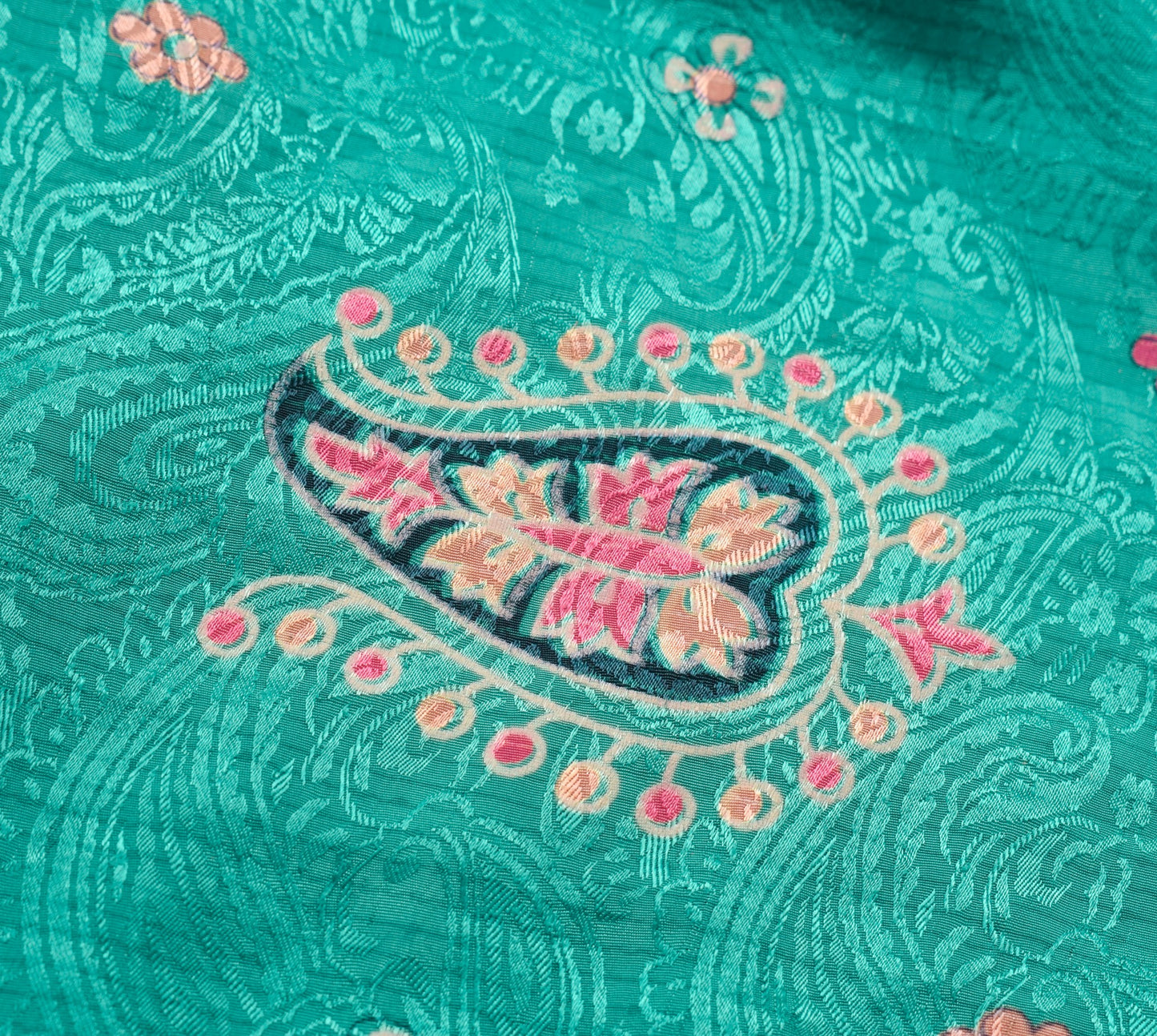 Sushila Vintage Silk Saree Magic Wrap Teal Green Reversible Skirt Beach Dress