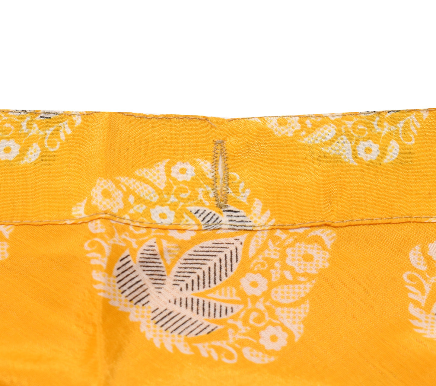 Sushila Vintage Yellow Silk Saree Magic Wrap Reversible Skirt Beach Dress Boho