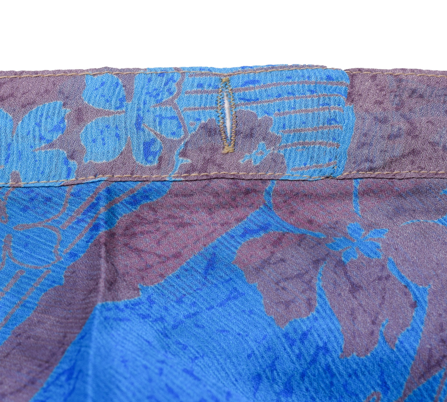 Sushila Vintage Silk Saree Magic Wrap Reversible Skirt Handmade Blue BeachDress