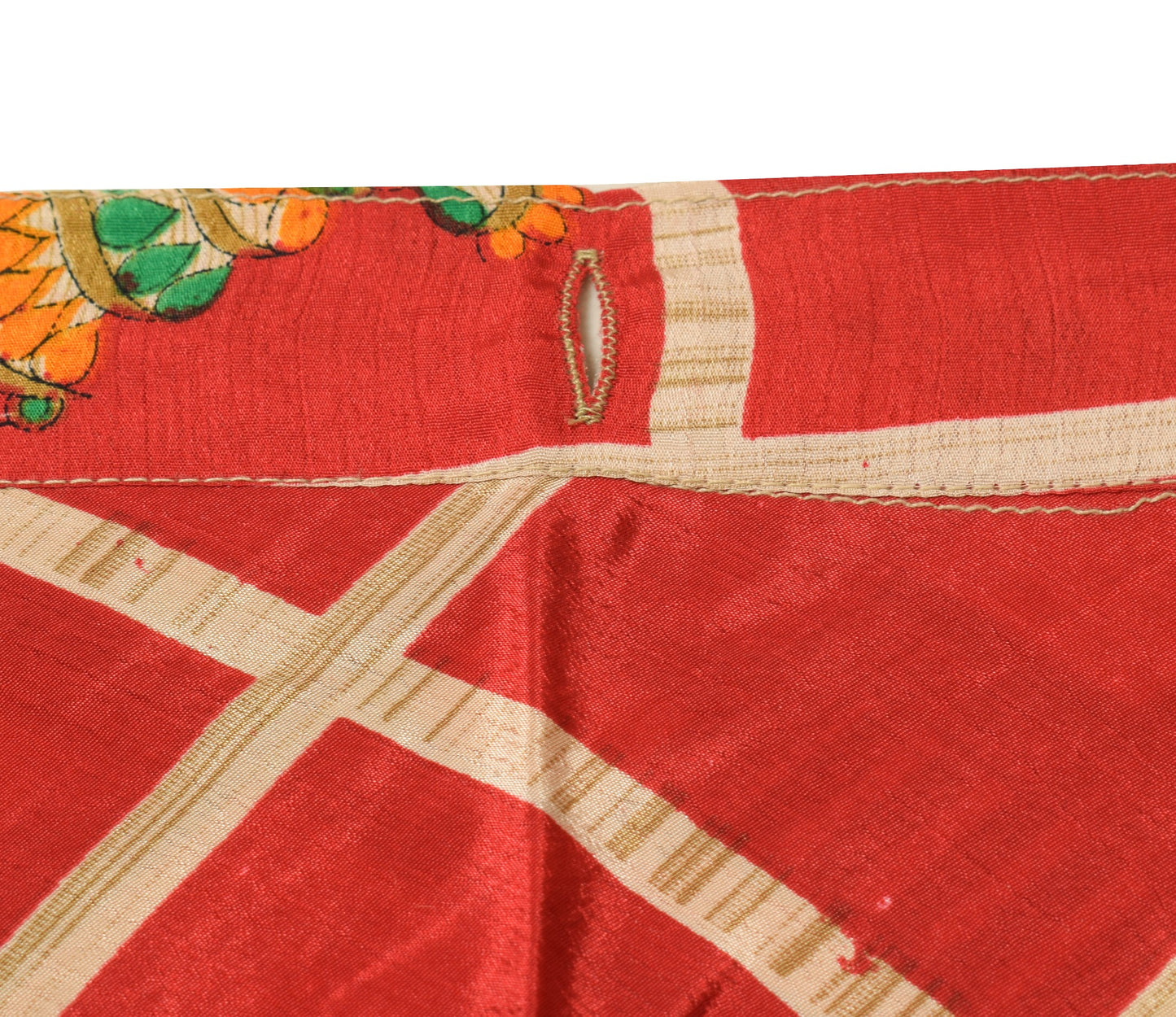 Sushila Vintage Red Antique Silk Saree Magic Wrap Reversible Skirt Beach Dress