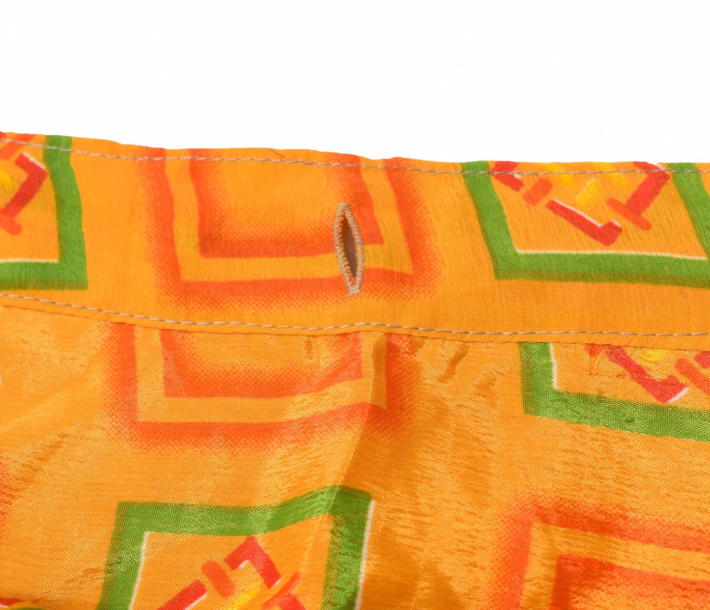 Sushila Vintage Boho Silk Saree Magic Wrap Reversible Skirt Beach Dress Orange