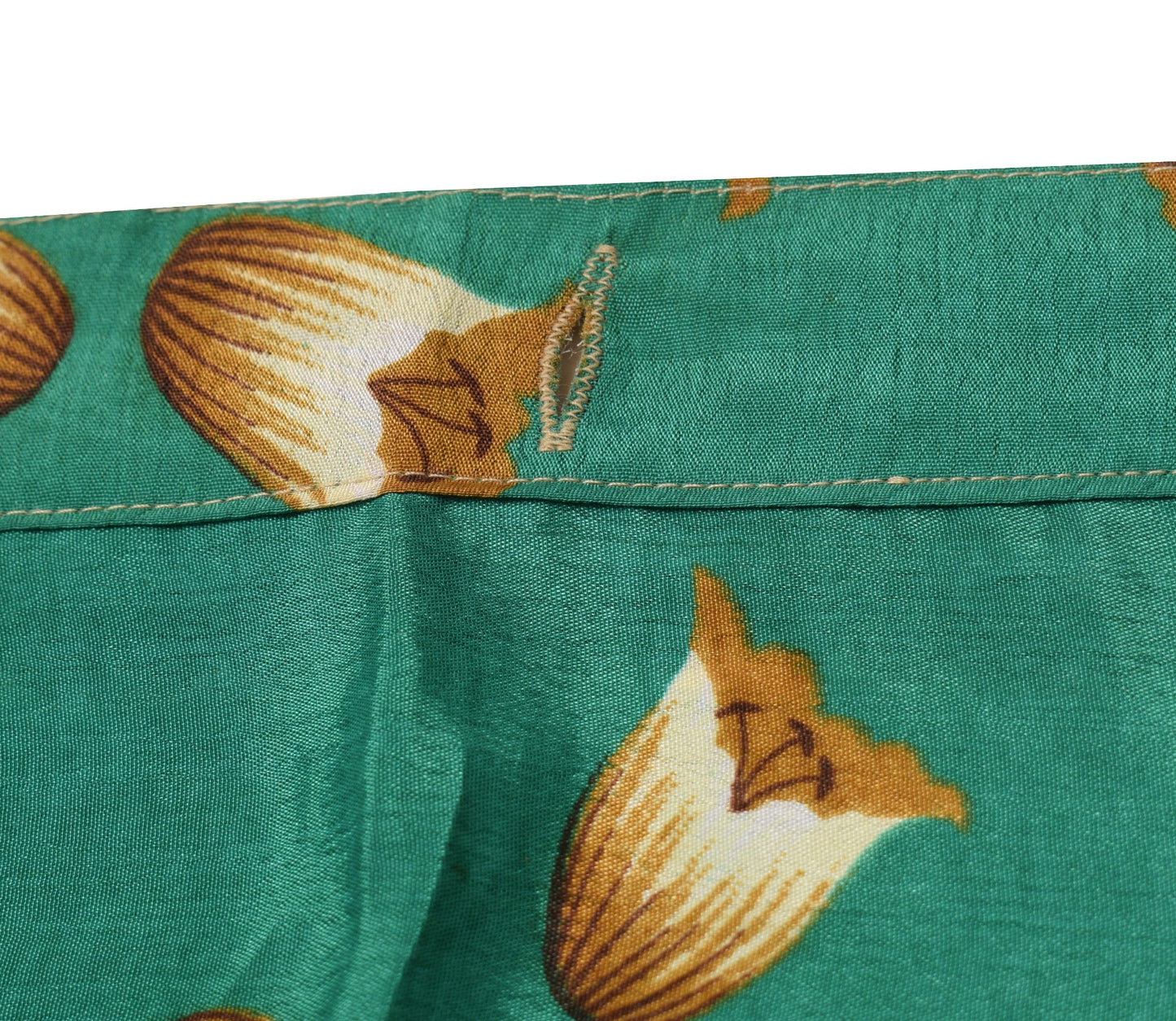 Sushila Vintage Green Silk Saree Magic Wrap Reversible Skirt Beach Dress Hippie