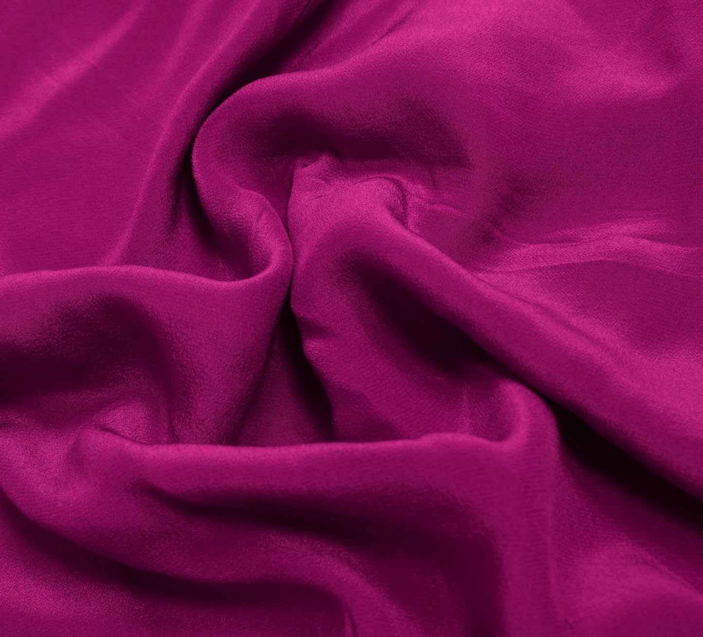 Sushila Vintage Pure Crepe Sari Remnant Scrap Magenta Hand Work SoftCraft Fabric