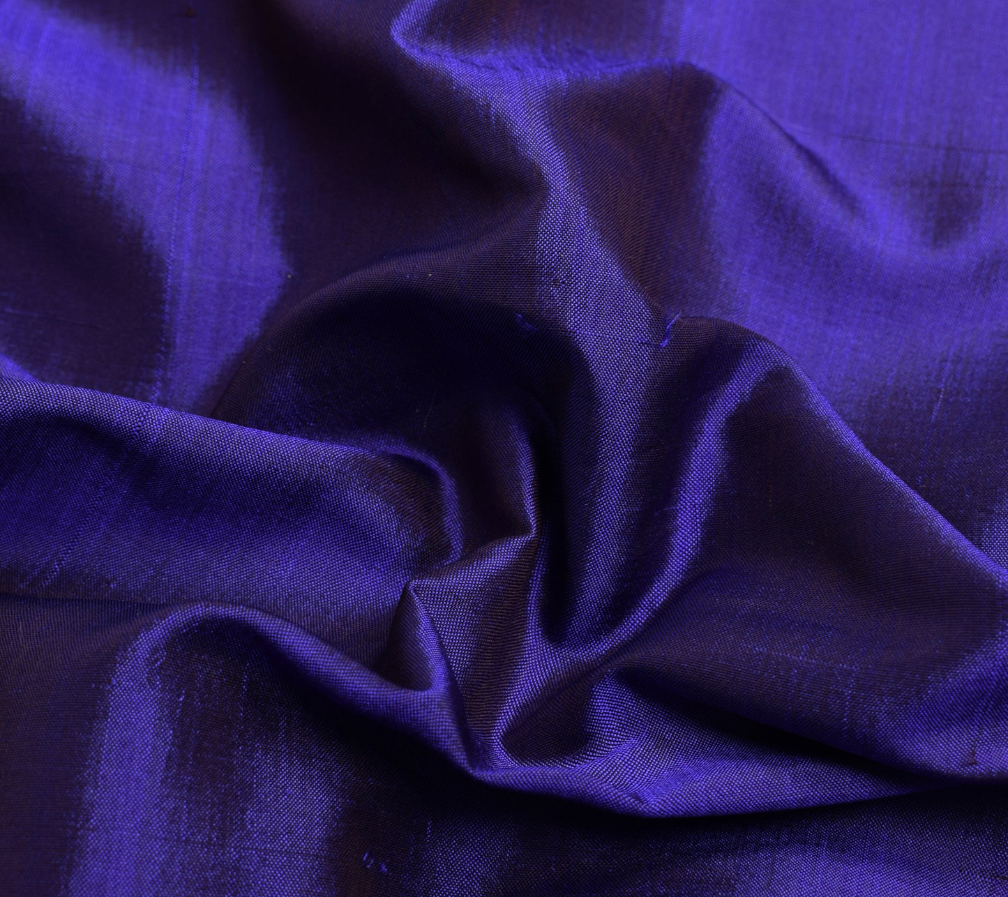 Sushila Vintage Blue Plain Sari Remnant Scrap 100% Pure Silk Woven Craft Fabric