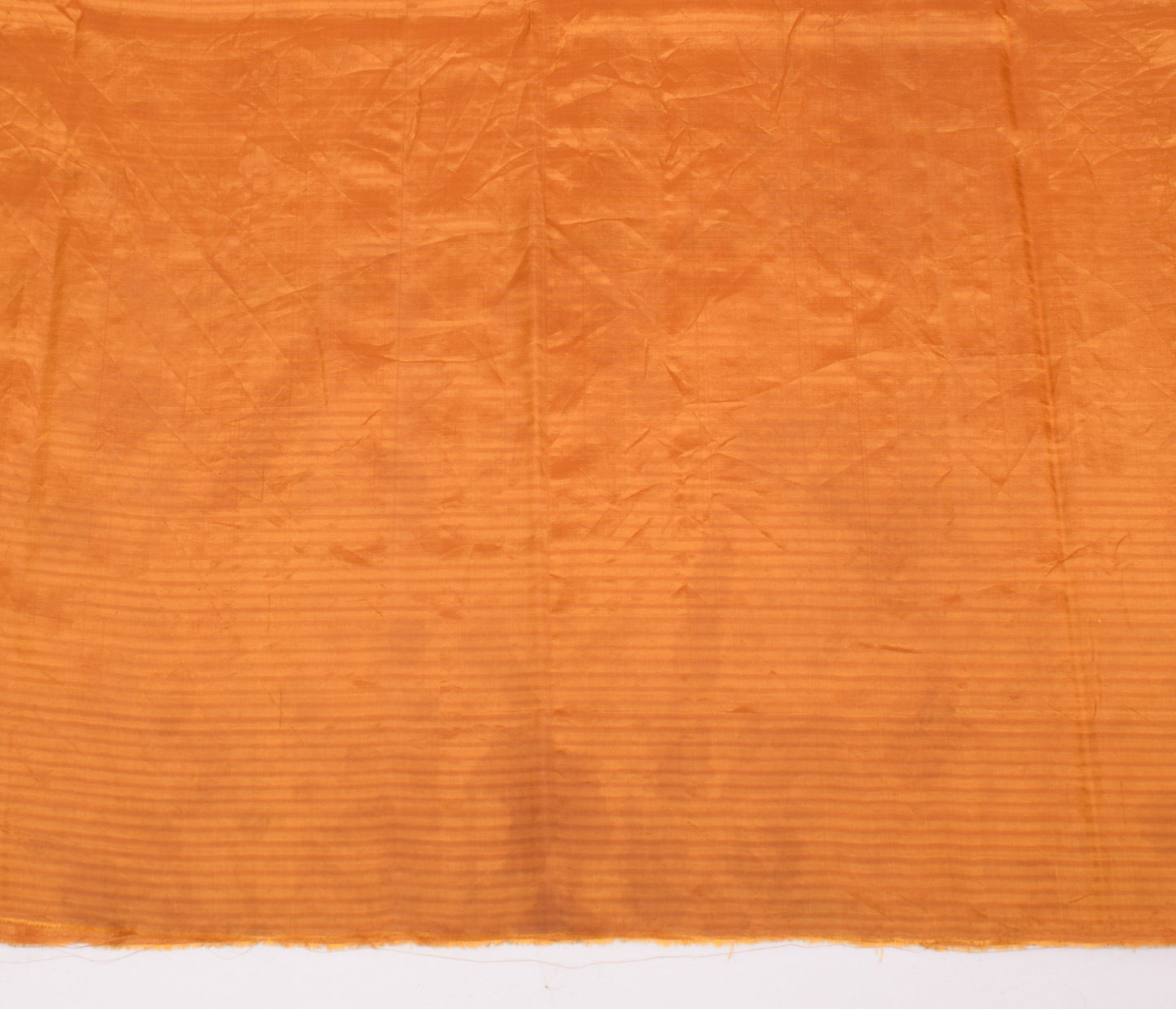 Sushila Vintage 100%Pure Silk Sari Remnant Scrap Mustard Woven Soft Craft Fabric