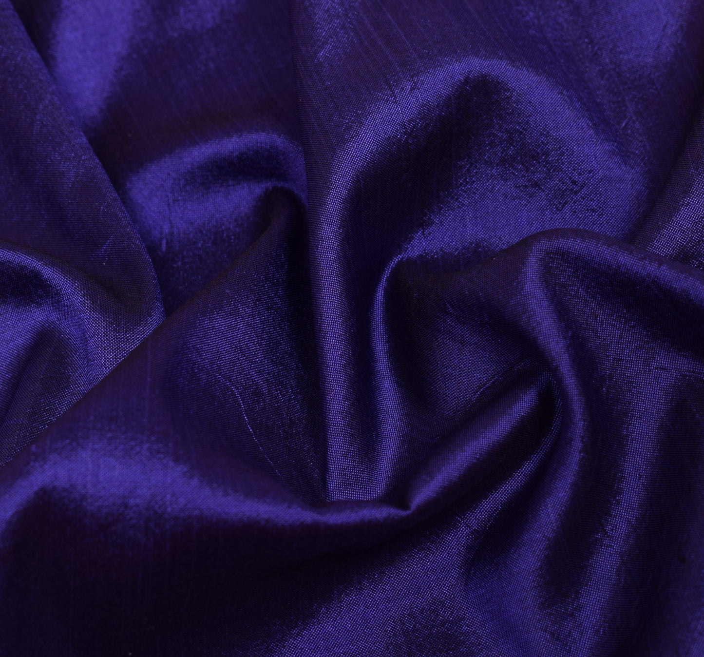 Sushila Vintage Blue Plain Sari Remnant Scrap 100% Pure Silk Dress Craft Fabric