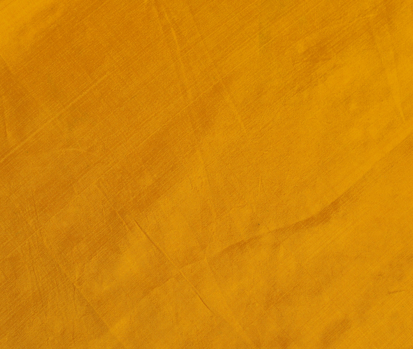 Sushila Vintage Yellow Soft Sari Remnant Scrap 100% Pure Silk Plain Craft Fabric