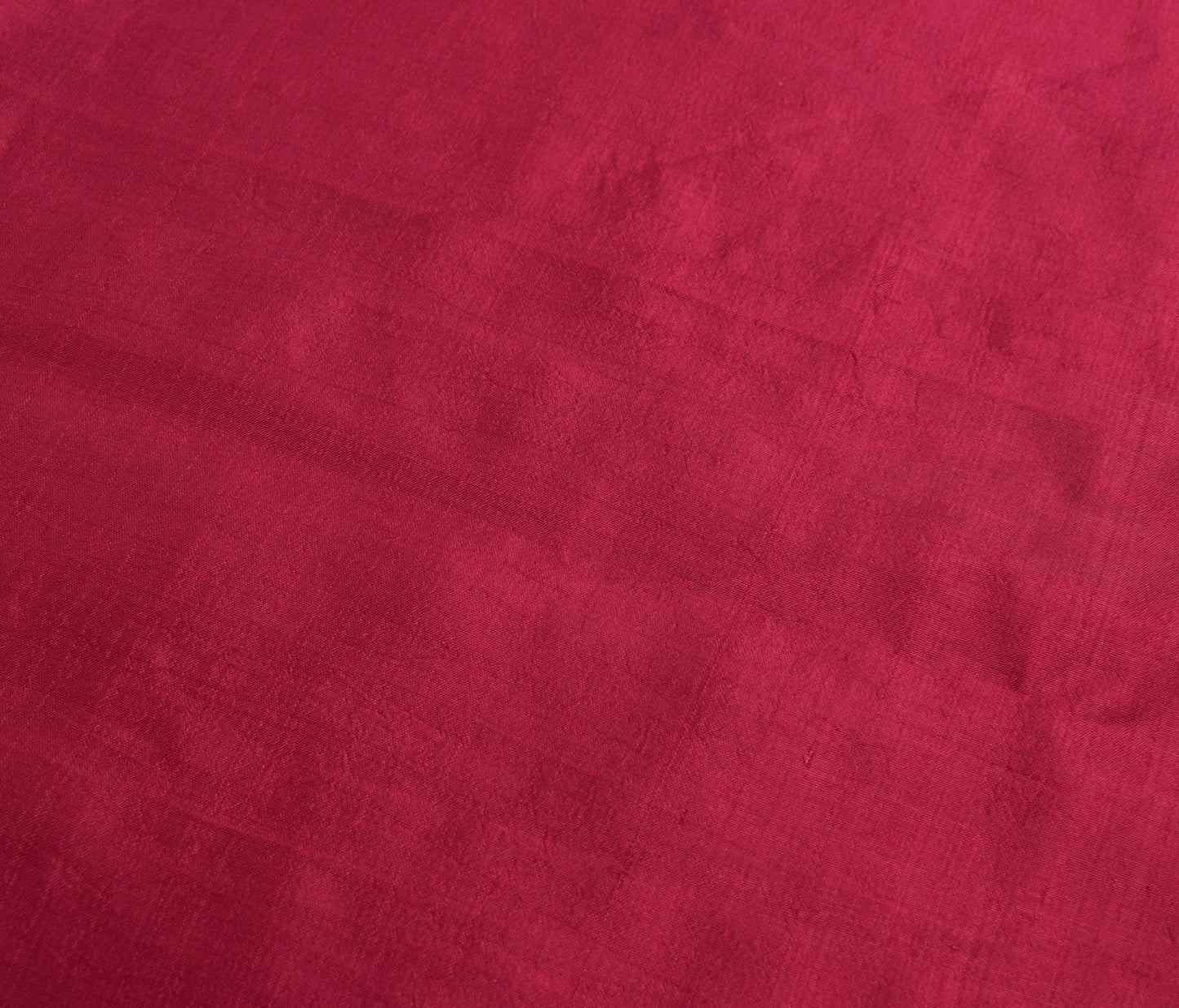 Sushila Vintage Maroon Plain Sari Remnant Scrap 100%Pure Silk Craft Dress Fabric