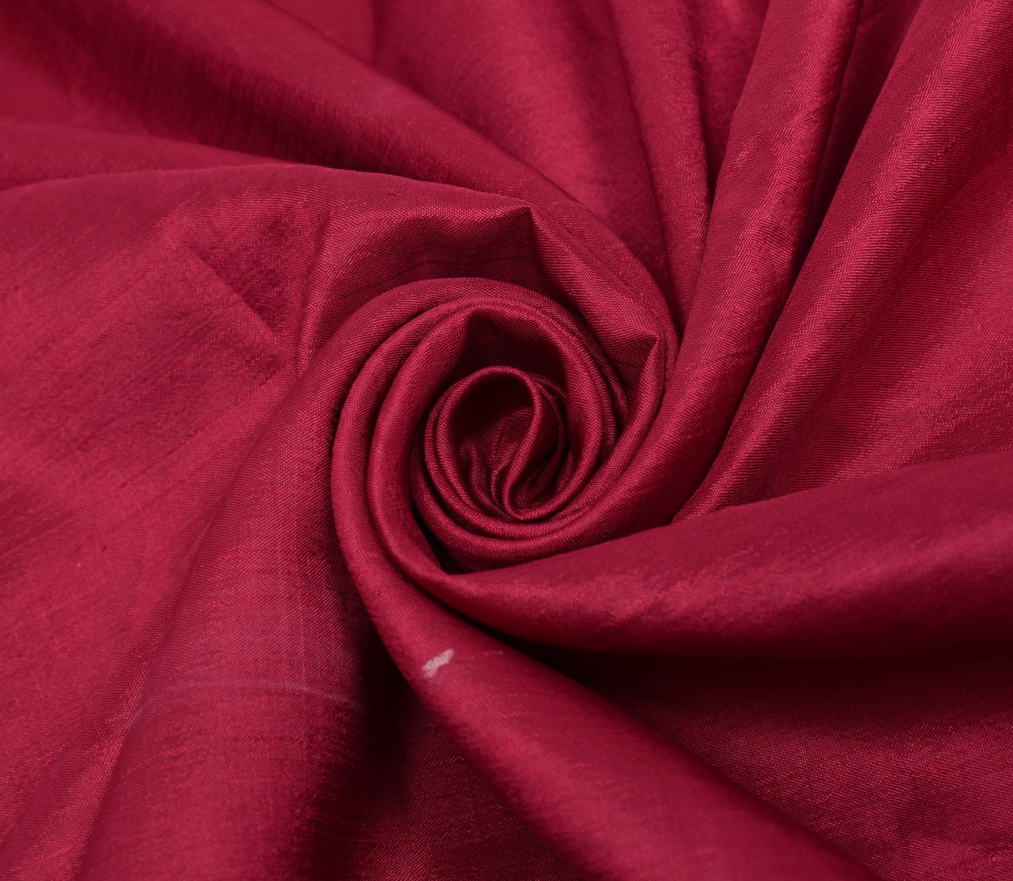 Sushila Vintage Maroon Plain Sari Remnant Scrap 100%Pure Silk Craft Dress Fabric