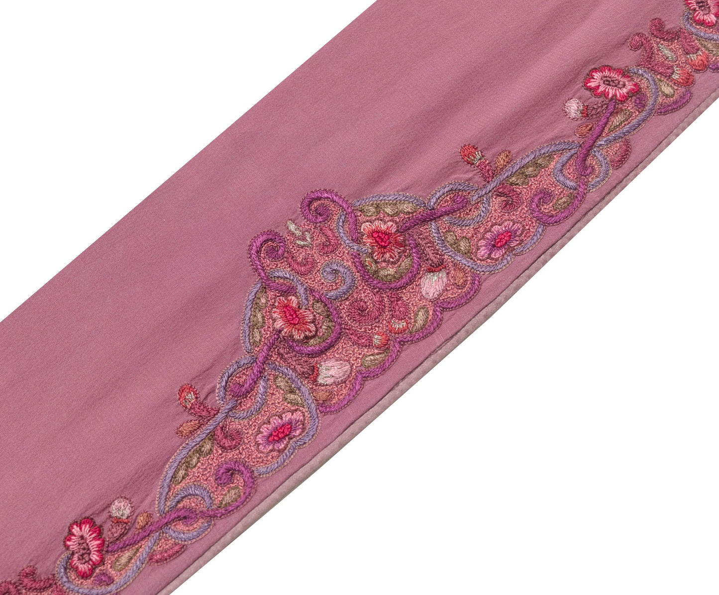 Sushila Vintage Crepe Saree Border Embroidered Craft Sewing Trim Lace Ribbon