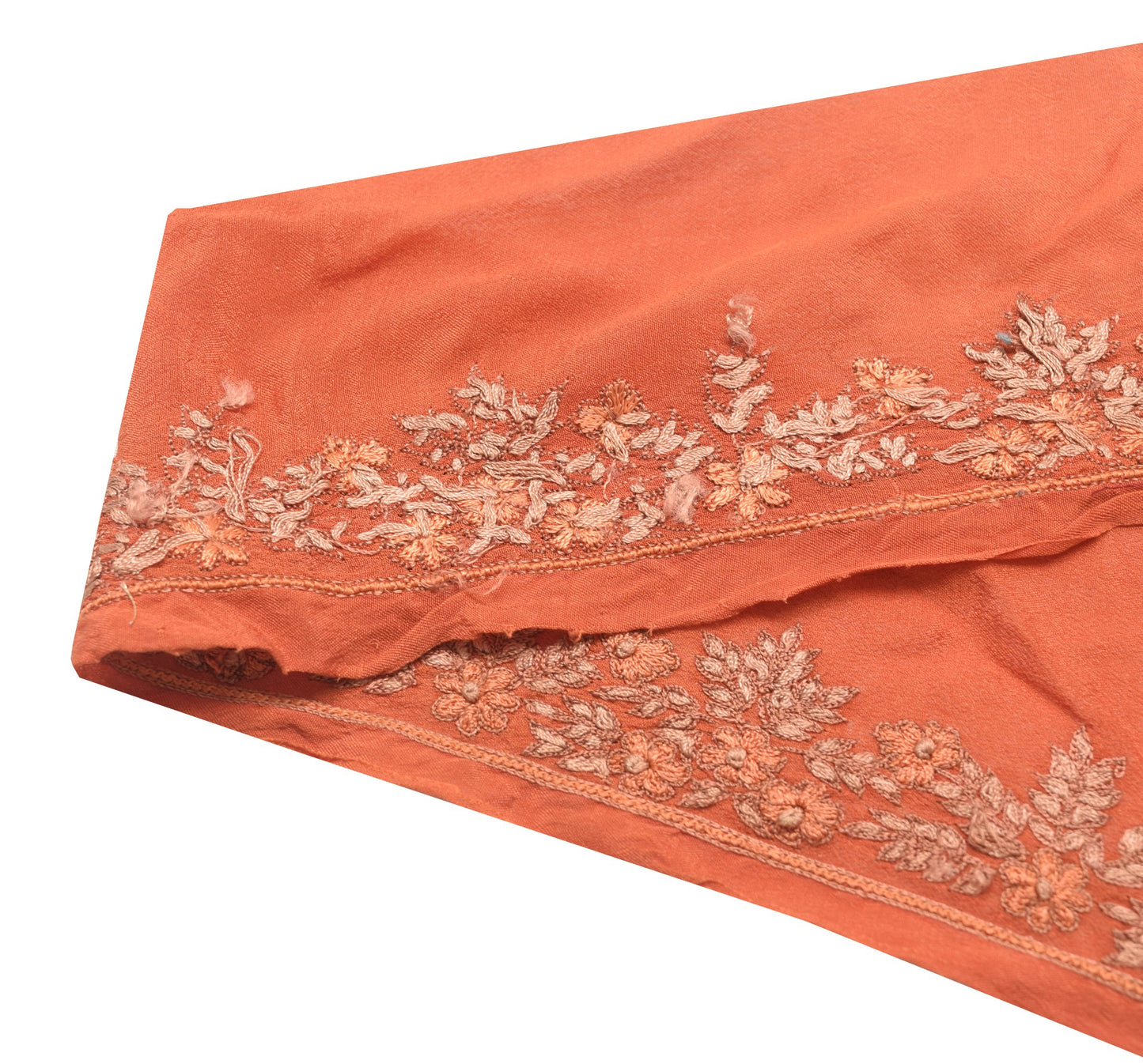 Sushila Vintage Rust Floral Saree Border Indian Craft Sewing Trim Lace Ribbon