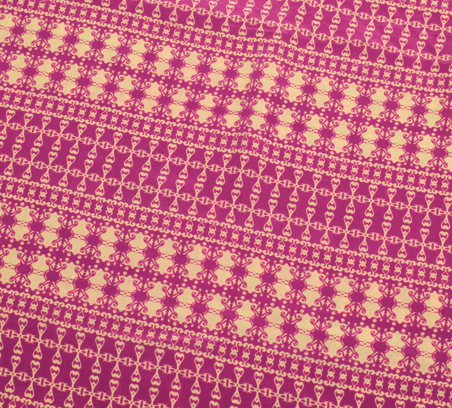 Sushila Vintage Magenta Daily Wear Saree 100%Pure Crepe Silk Printed Soft Fabric