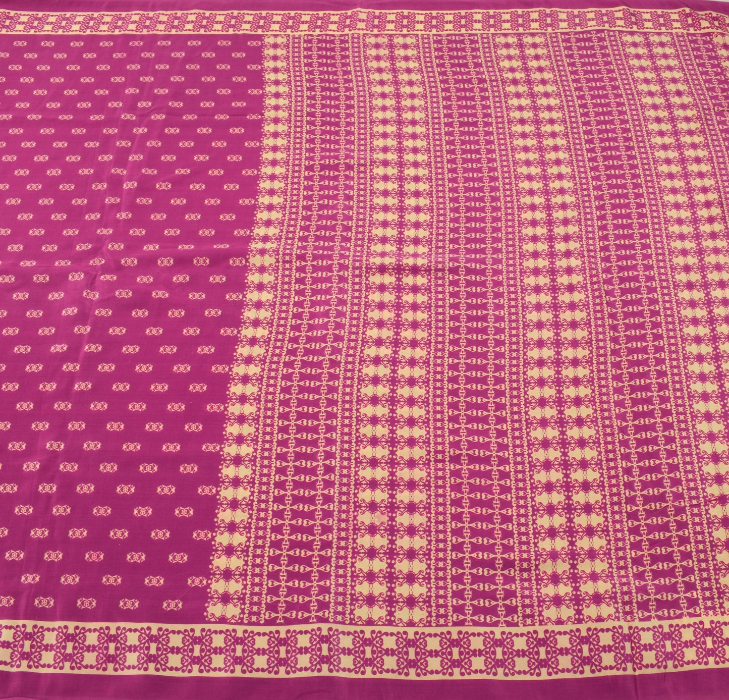 Sushila Vintage Magenta Daily Wear Saree 100%Pure Crepe Silk Printed Soft Fabric