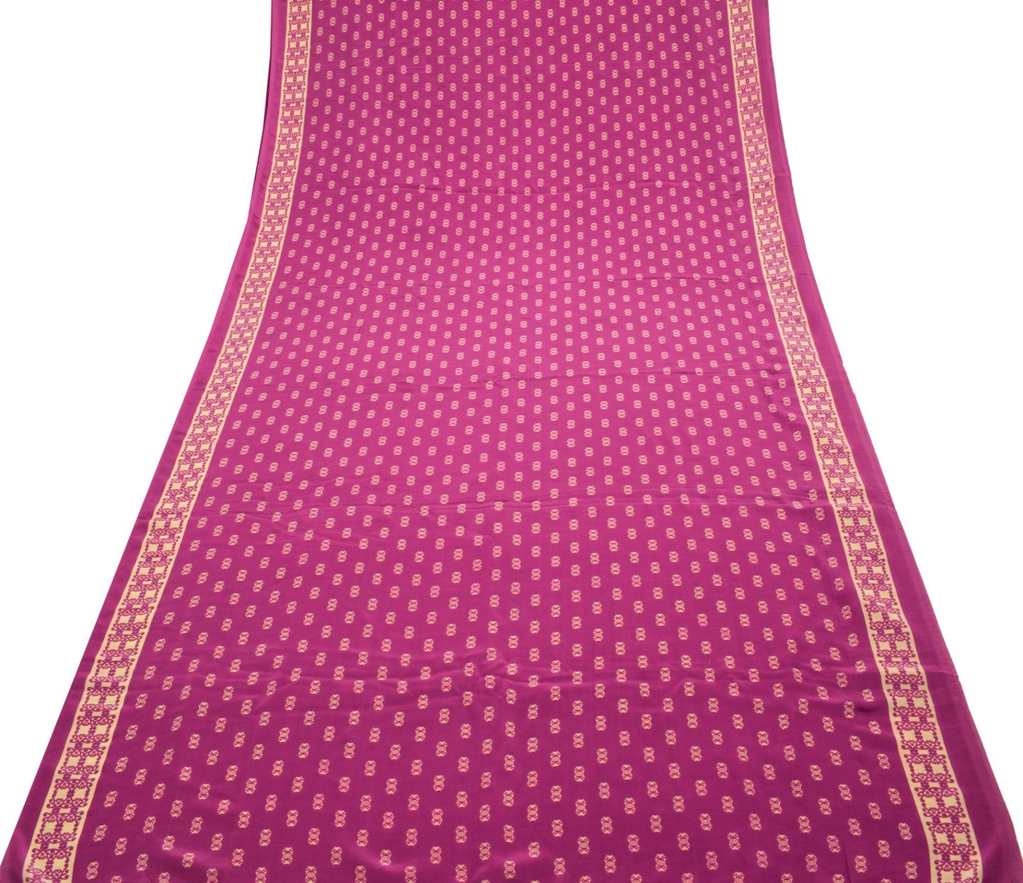 Sushila Vintage Magenta Daily Wear Saree 100%Pure Crepe Silk Printed Soft Fabric