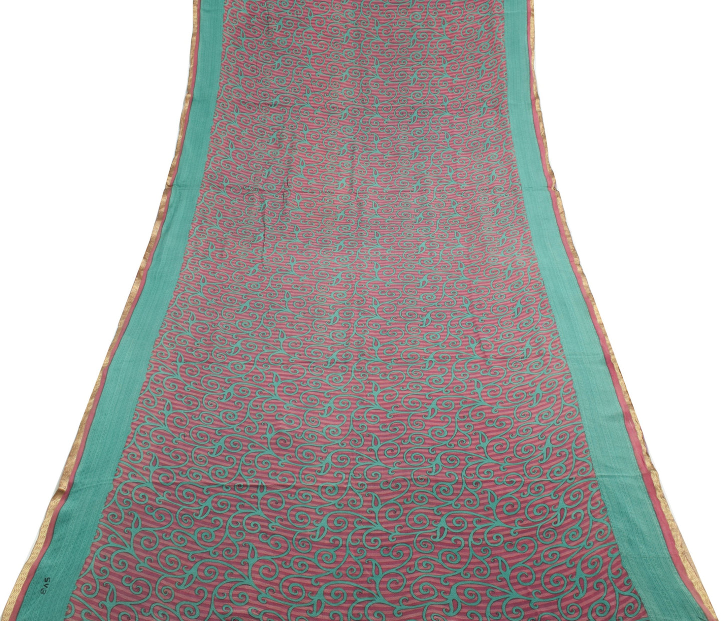 Sushila Vintage Mauve Women Saree 100% Pure Crepe Silk Printed Soft Craft Fabric