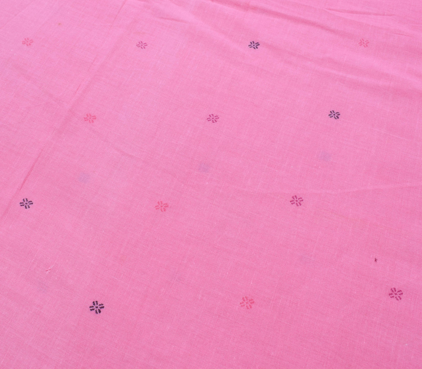 Sushila Vintage Floral Saree 100% Pure Cotton Printed Soft Craft Pink Fabric