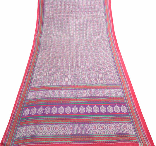 Sushila Vintage Daily Wear Saree 100% Pure Cotton Printed Soft Craft Fabric