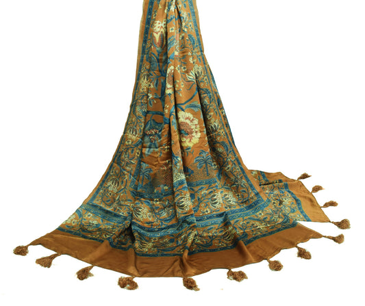 Sushila Vintage Branded Dupatta Satin Silk Trendy Digital Printed Scarf Stole